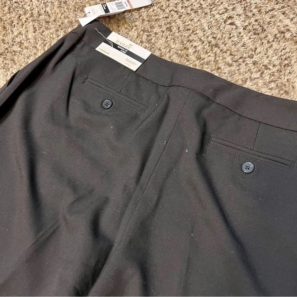 NWT LAUNDRY BY SHELLI SEGAL THE HAILEE MODERN FIT FLARE Black dress pant 12
